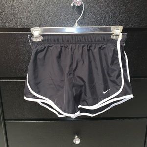 Nike black and white athletic shorts
